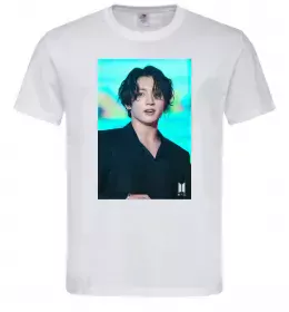 Мужская футболка Jongkook long hair Белый фото