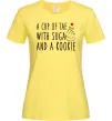 Жіноча футболка A cup of Tae with Suga and a Kookie Лимонний Жіноча футболка A cup of Tae with Suga and a Kookie Лимонний фото