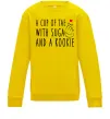 Детский Свитшот A cup of Tae with Suga and a Kookie Солнечно желтый фото