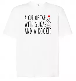 Футболка Оверсайз Jongkook long hair Белый фото