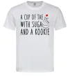 Мужская футболка A cup of Tae with Suga and a Kookie Белый фото