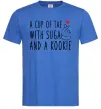 Мужская футболка A cup of Tae with Suga and a Kookie Ярко-синий фото