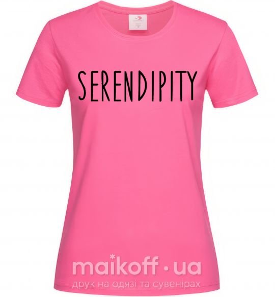 Жіноча футболка Serendipity Яскраво-рожевий фото