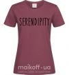 Жіноча футболка Serendipity Бордовий фото