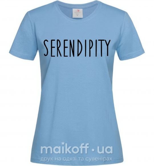Жіноча футболка Serendipity Блакитний фото