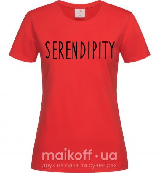 Женская футболка Serendipity Красный фото