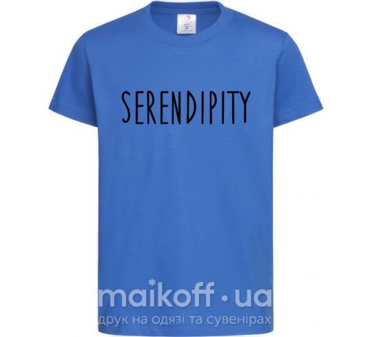 Дитяча футболка Serendipity Яскраво-синій фото
