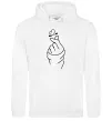 Женская толстовка (худи) Korean heart Белый Женская толстовка (худи) Korean heart Белый фото