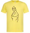 Мужская футболка Korean heart Лимонный фото