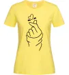 Жіноча футболка Korean heart Лимонний фото