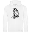 Мужская толстовка (худи) Billie Eilish portrait Белый Мужская толстовка (худи) Billie Eilish portrait Белый фото