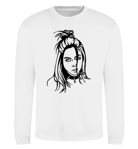 Світшот Billie Eilish portrait Білий фото