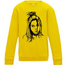 Дитячий світшот Billie Eilish portrait