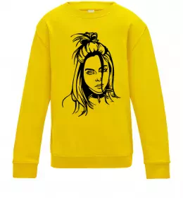 Детский Свитшот Billie чорно-білий Серый меланж фото