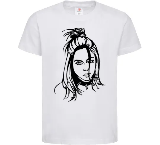 Детская футболка Billie Eilish portrait Белый фото