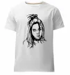 Чоловіча преміум футболка Billie Eilish portrait Білий фото