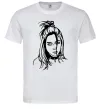 Чоловіча футболка Billie Eilish portrait Білий фото