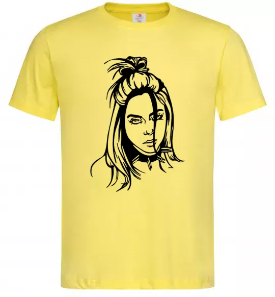 Чоловіча футболка Billie Eilish portrait Лимонний фото