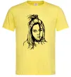 Чоловіча футболка Billie Eilish portrait Лимонний фото