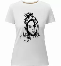 Женская премиум футболка Hit me hard and soft Черный фото