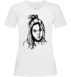 Женская футболка Billie Eilish portrait Белый Женская футболка Billie Eilish portrait Белый фото
