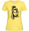 Женская футболка Billie Eilish portrait Лимонный Женская футболка Billie Eilish portrait Лимонный фото