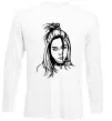Лонгслив Billie Eilish portrait Белый фото