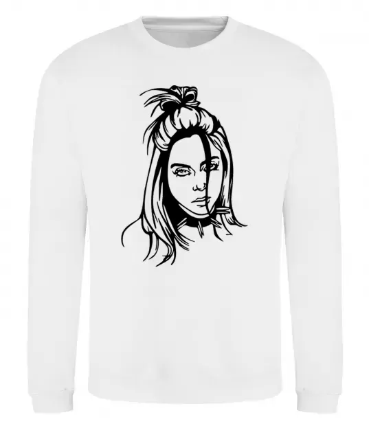 Світшот Billie Eilish portrait Білий фото