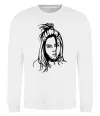 Світшот Billie Eilish portrait Білий фото