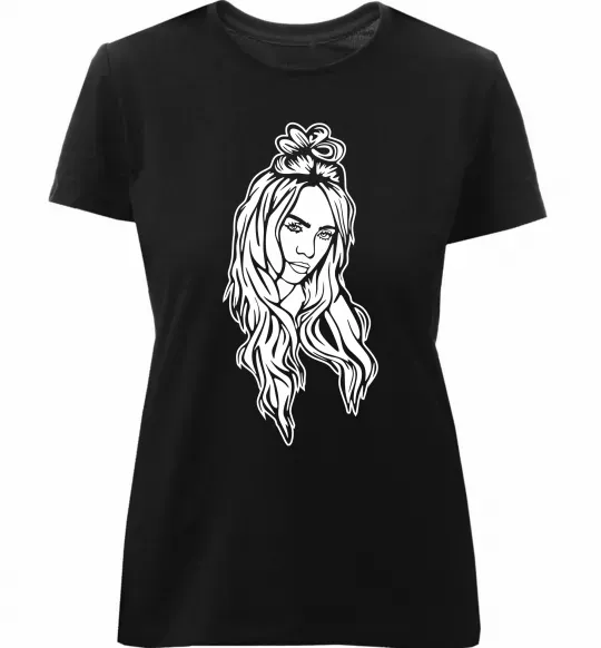 Женская премиум футболка Billie E Черный фото