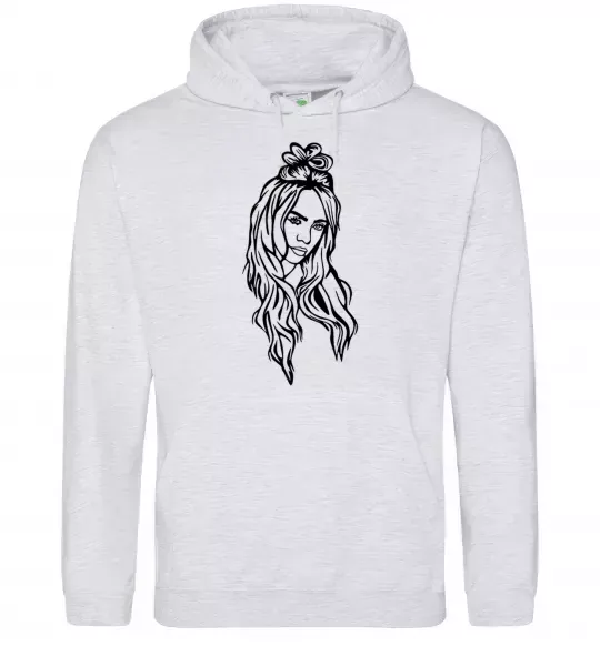 Мужская толстовка (худи) Billie E Серый меланж фото