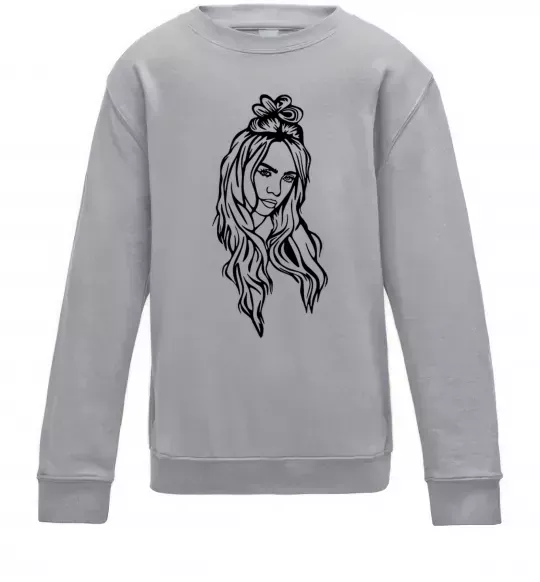 Детский Свитшот Billie E Серый меланж фото