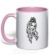 Чашка с цветной ручкой Billie E Нежно розовый фото