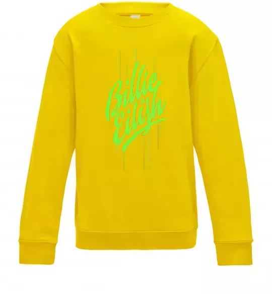 Дитячий світшот Billie Eilish green Сонячно жовтий фото