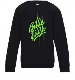 Детский Свитшот Billie чорно-білий Серый меланж фото