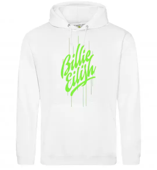 Чоловіча толстовка (худі) Billie Eilish green Білий фото
