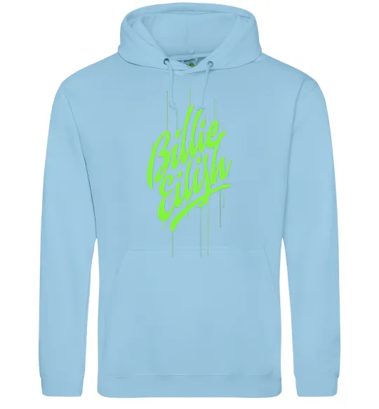Женская толстовка (худи) Billie Eilish green Голубой фото