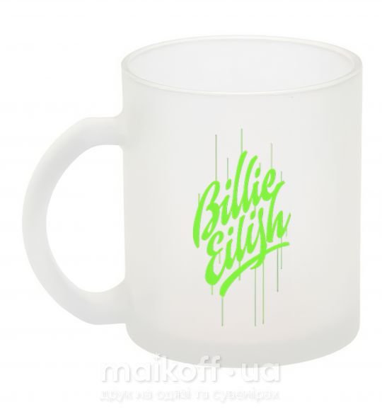 Чашка стеклянная Billie Eilish green Фроузен фото