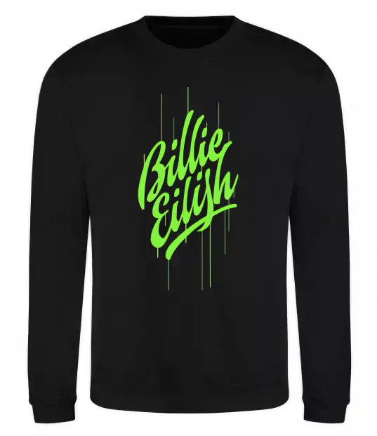 Свитшот Billie Eilish green Черный фото