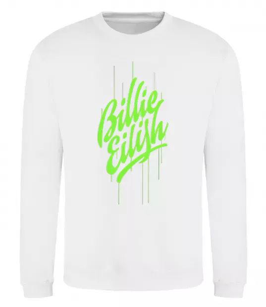 Свитшот Billie Eilish green Белый фото