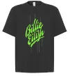 Футболка Оверсайз Billie Eilish green Чорний фото