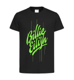 Детская футболка Green Billie Eilish Черный фото
