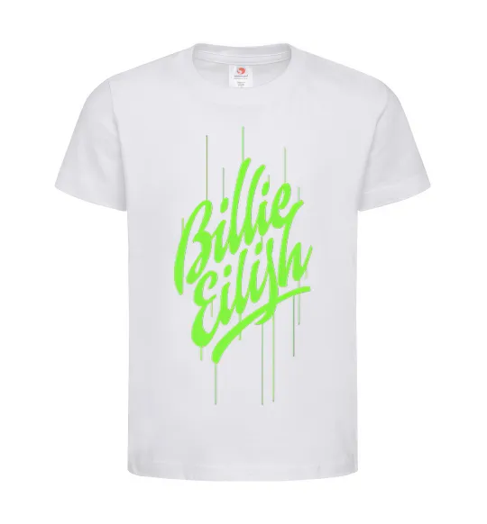 Дитяча футболка Billie Eilish green Білий фото