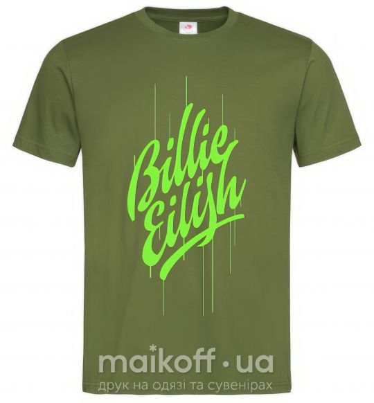 Чоловіча футболка Billie Eilish green Оливковий фото