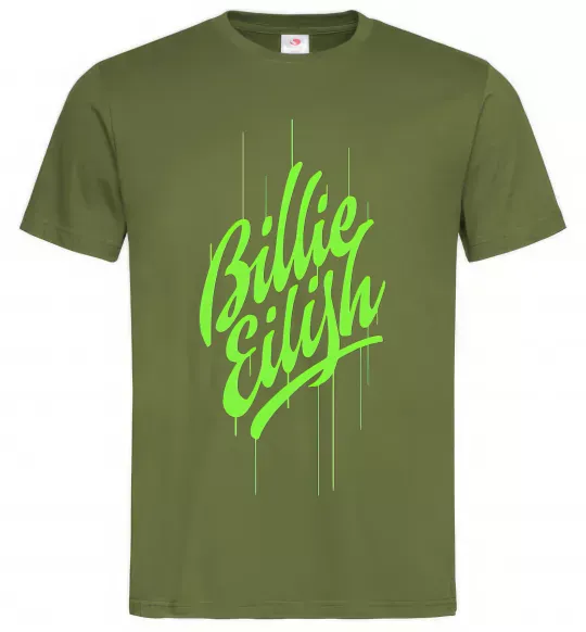 Чоловіча футболка Billie Eilish green Оливковий фото