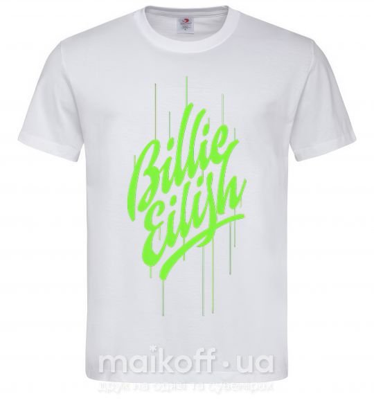 Чоловіча футболка Billie Eilish green Білий фото