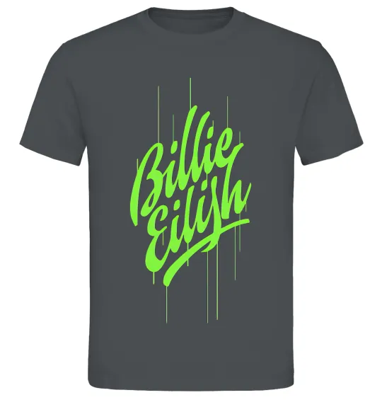 Чоловіча футболка Billie Eilish green Графіт фото