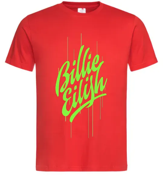 Чоловіча футболка Billie Eilish green Червоний фото