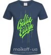 Женская футболка Billie Eilish green Темно-синий фото