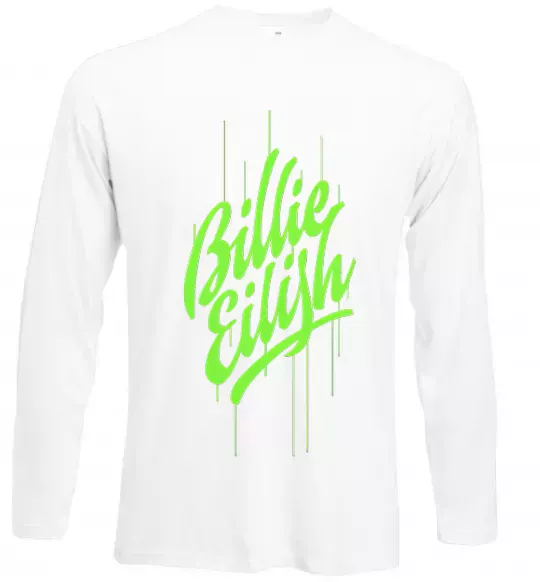 Лонгслів Billie Eilish green Білий фото